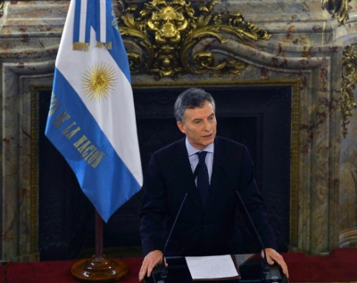 O presidente argentino, Mauricio Macri, em Buenos Aires, no dia 9 de maio de 2016