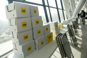 Urnas de vota&ccedil;&atilde;o da assembleia da CUP neste domingo em Sabadell