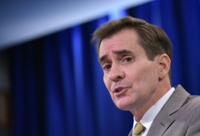 O porta-voz do Departamento de Estado americano, John Kirby, no briefing di&aacute;rio &agrave; imprensa, em Washington, em 6 de janeiro de 2016