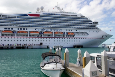 (Arquivo) O navio Carnival Freedom, em Key West, no dia 18 de fevereiro de 2013