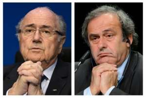 (Arquivo) Joseph Blatter e Michel Platini