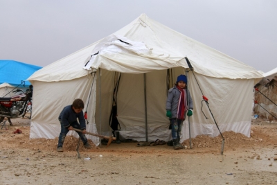 (12 fev) Acampamento de refugiados no norte da S&iacute;ria