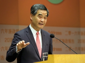 (Arquivo) O chefe de governo de Hong Kong, Leung Chun-ying