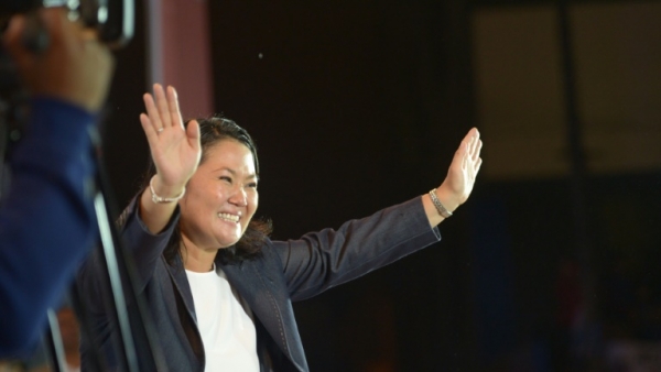 A populista de direita Keiko Fujimori, em Lima, no dia 2 de junho de 2016
