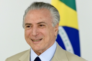 O presidente interino Michel Temer, em Bras&iacute;lia, no dia 18 de maio de 2016