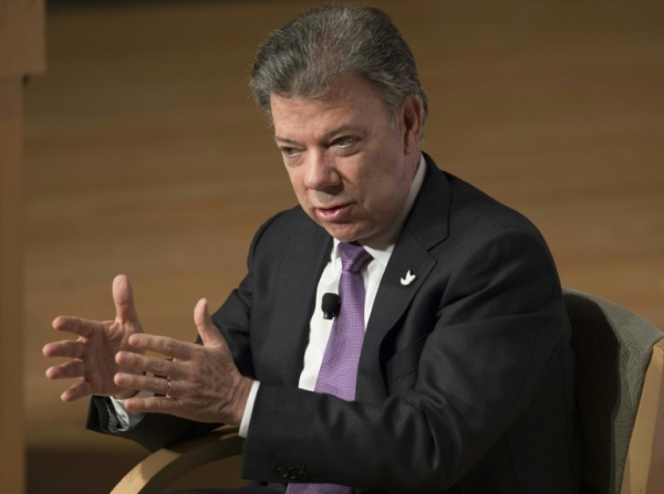 O presidente colombiano, Juan Manuel Santos, em Washington, DC, no dia 3 de fevereiro de 2016