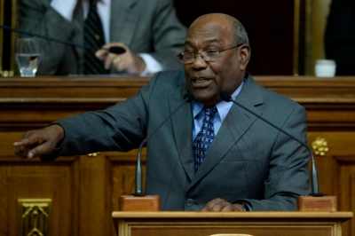 O vice-presidente da Venezuela, Arist&oacute;bulo Ist&uacute;riz, em Caracas, no dia 23 de fevereiro de 2016