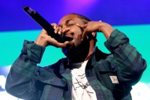 Rapper Kendrick Lamar, no 105.1's Powerhouse 2015, no Barclays Center, Brooklyn, em NY, 22 de outubro de 2015