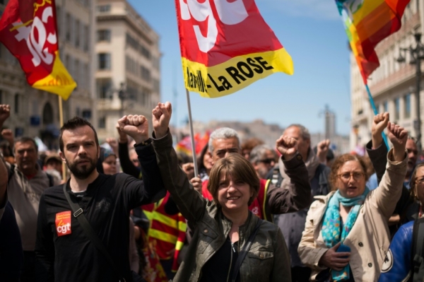 Manifesta&ccedil;&atilde;o em Marselha contra a reforma