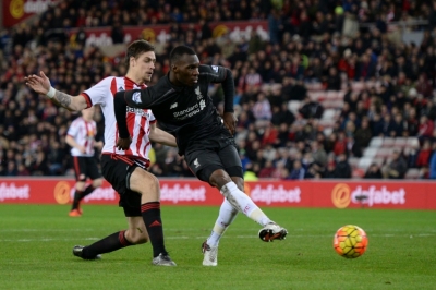 Benteke marca o gol da vit&oacute;ria do Liverpool, em 30 de dezembro, em Sunderland