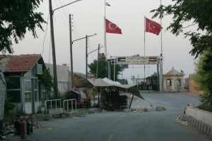 Posto fronteiri&ccedil;o que separa a Turquia da S&iacute;ria, perto de Kilis, em 22 de julho de 2012