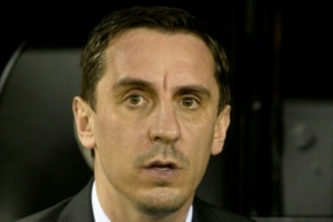 Gary Neville, em Val&ecirc;ncia, no dia 9 de dezembro de 2015
