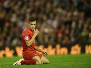 Philippe Coutinho, do Liverpool, em Liverpool, no dia 20 de abril de 2016