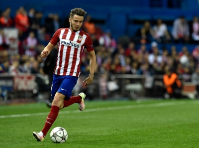 Sa&uacute;l &Ntilde;&iacute;guez, do Atl&eacute;tico de Madrid, em Madri, no dia 27 de abril de 2016
