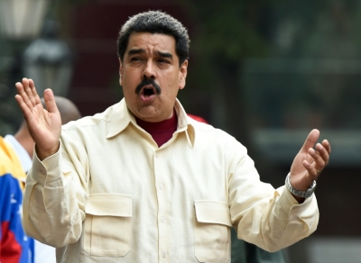 O presidente venezuelano, Nicol&aacute;s Maduro, em Caracas, no dia 19 de abril de 2016