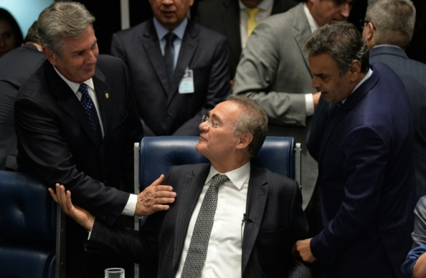 (10 mai) O presidente do Senado, Renan Calheiros, na sess&atilde;o que decidiu sobre a cassa&ccedil;&atilde;o do senador Delc&iacute;dio do Amaral