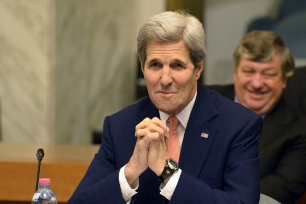 Secret&aacute;rio de Estado americano John Kerry em Roma para a confer&ecirc;ncia sobre a L&iacute;bia