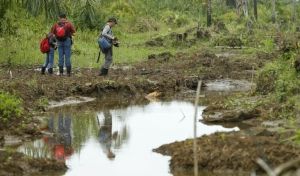 (Arquivo) Territ&oacute;rio fronteiri&ccedil;o do rio San Juan, conhecido pela Costa Rica por ilha Portillhos e como Harbour Head pela Nicar&aacute;gua, no dia 5 de abril de 2011